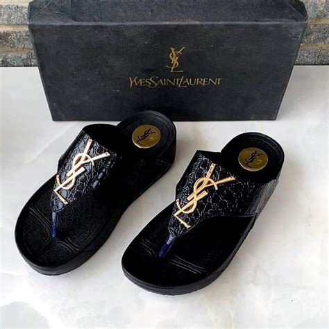 ysl flip flops cheap|yves saint laurent platform sandal.